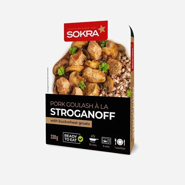 Vepřový guláš a la Stroganov s pohankou 6 x 330 g